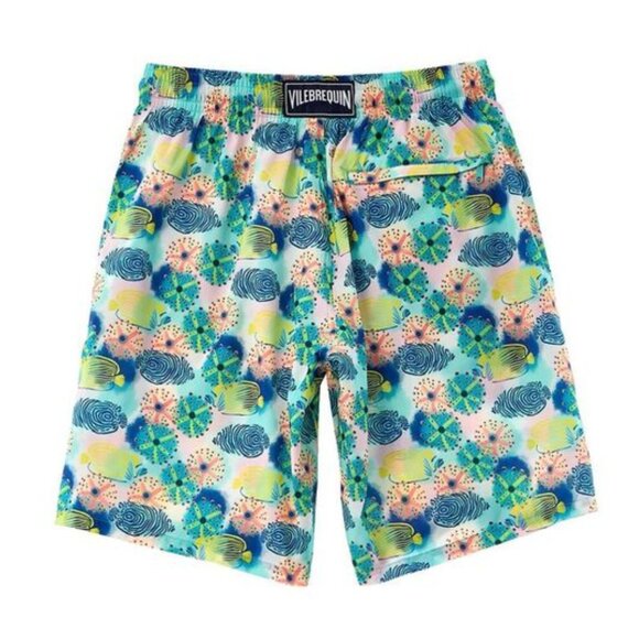 Vilebrequin Okohina Reef Paradise Sea Urchin Fish Print Swim Trunks NWT - Picture 2 of 6